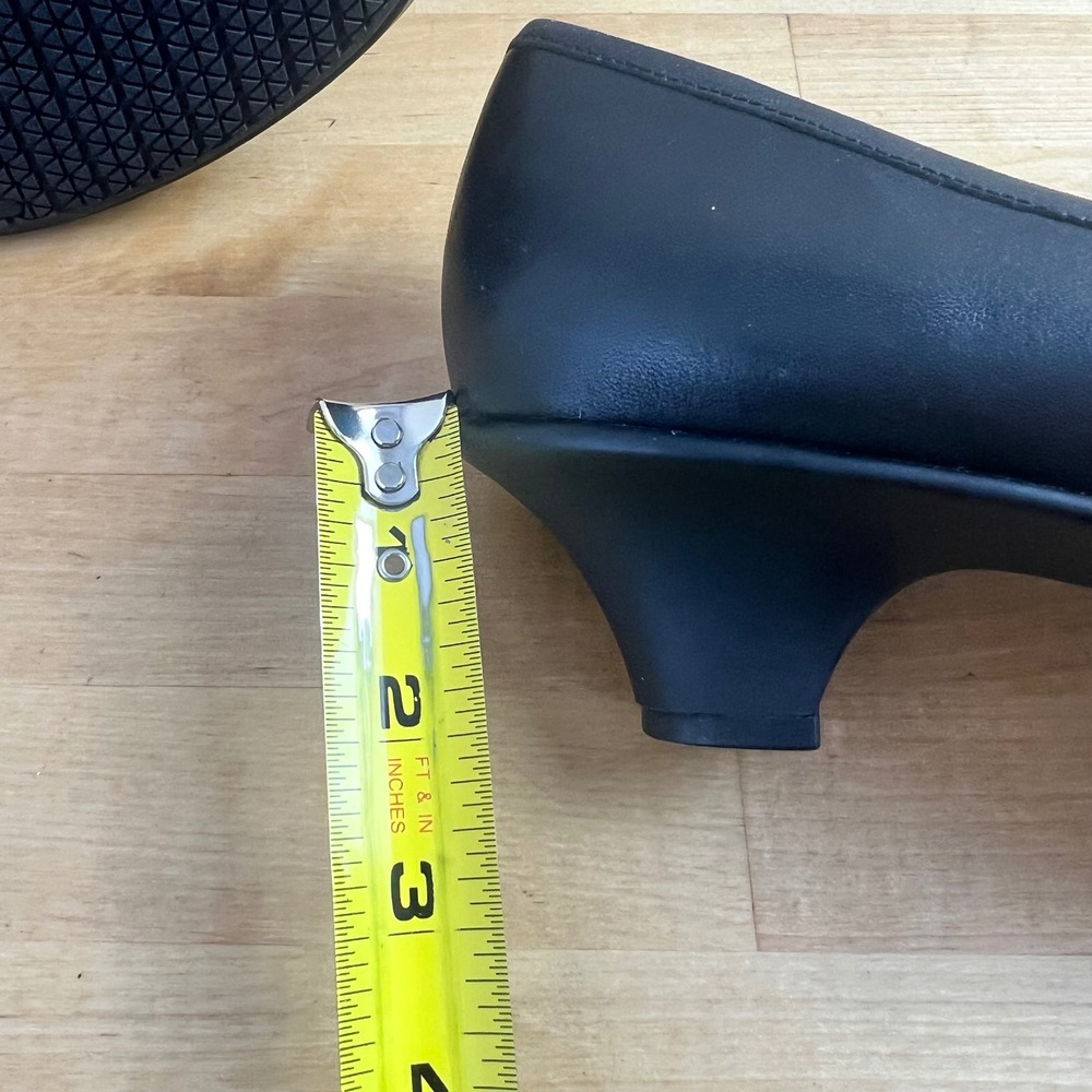 Classic Black Low Heel Women's Pump - Picture 11 of 11